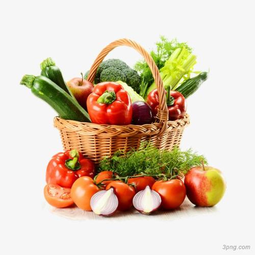 水果蔬菜篮png素材透明免抠图片装饰效果