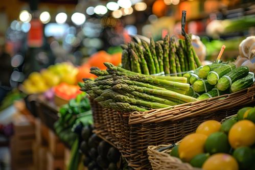 绿意盎然，健康之选 探索芦笋的摄影美学与广告应用